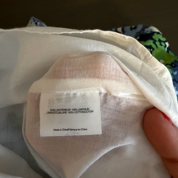 Tory Burch Amalia Linen Floral Fit & Flare Dress - Picture 8 of 8